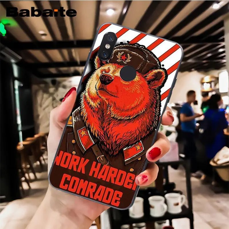 A6 Babaite для русской зимы; медведь чехол для телефона чехол для Xiaomi MiA1 A2 lite F1 Redmi8 6A 4X 5Plus S2 Note7 8Pro 5A 7A - Цвет: A6