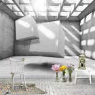 Индивидуальный размер, современные 3D стереоскопические объемные абстрактные геометрические решетчатые большие фрески для гостиной, спальни, настенные Фотообои