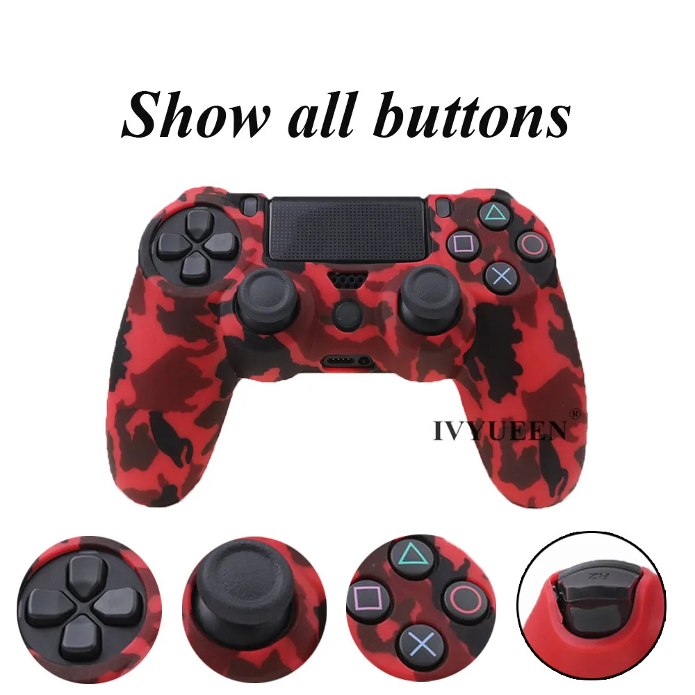 IVYUEEN 10 шт./лот силиконовый чехол для Sony PlayStation Dualshock 4 PS4 Slim Pro контроллер защитный