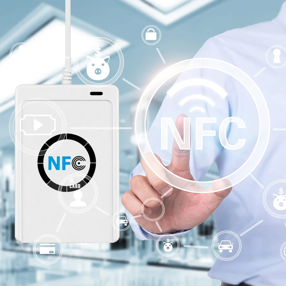 Чип считыватель смарт карт NFC писатель Дубликатор RFID карта 5 шт. UID M1 карты брелок IC