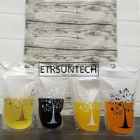 2000pcs 500ml Transparent Self-sealed Plastic Beverage Bag DIY Drink Container Drinking Bag Fruit Juice Food Storage Bag