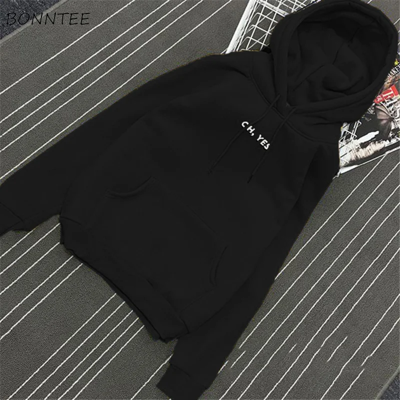 Hoodies Women Trendy Plus Velvet Warm Casual All-match Daily Kawaii Korean Long Sleeve Pocket Womens Sweatshirt Loose Student | Женская