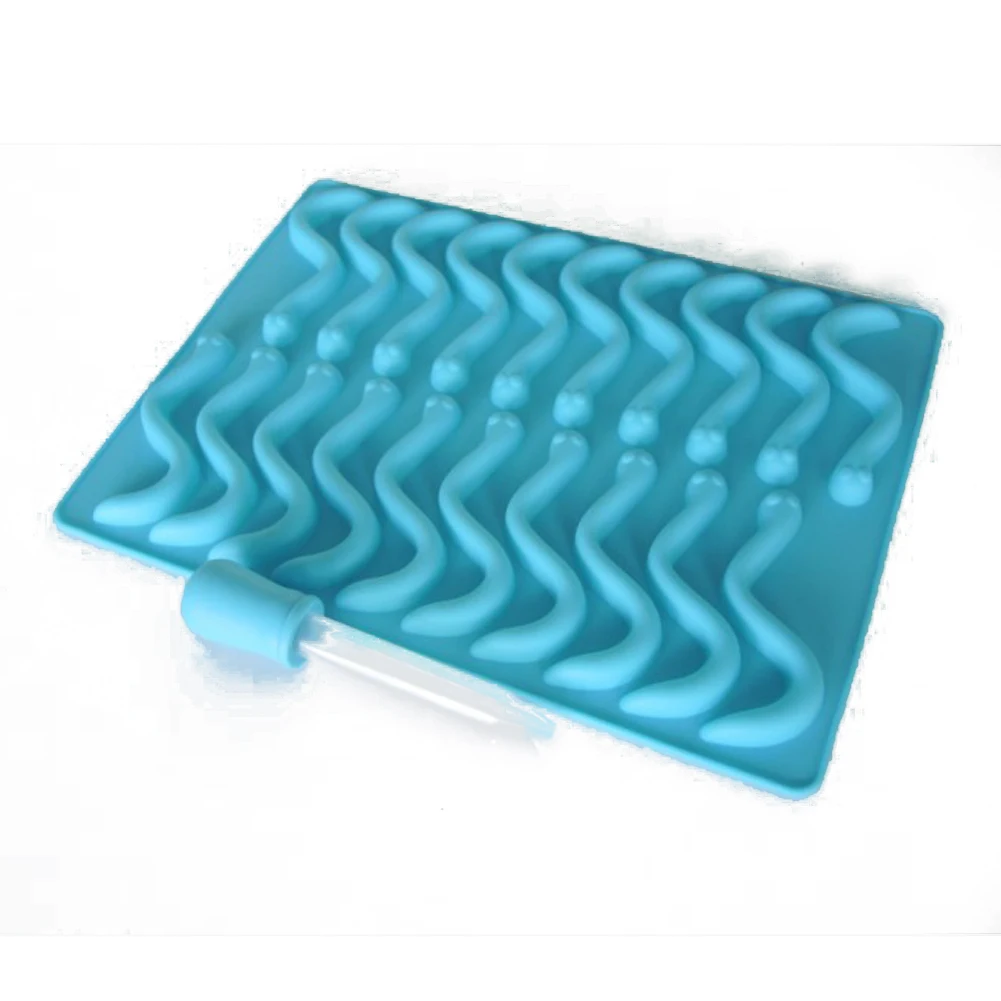 Силиконовое мыло в виде червя с 20 пустотелями и змеями|cake decorating tools|decorating toolssilicone