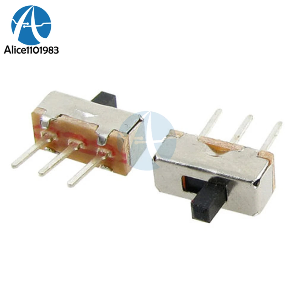 20 шт 3-контактный 1 полюс 2 пледы SS12D00G3 2 Позиция SPDT 1P2T PCB Панель Мини Вертикальный скользящий переключатель-слайдер привод DIY KIT