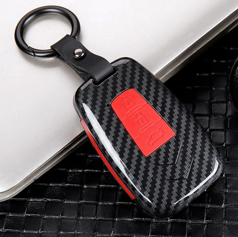 Автомобильный чехол для ключей из углеродного волокна ABS держатель Toyota Camry 2018 CHR C