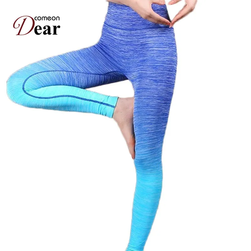 Comeondear Slim Leggings Women Adventure Time Gradual Change Breathable Workout Legging Hot Sale Fitness TK2441 | Женская одежда