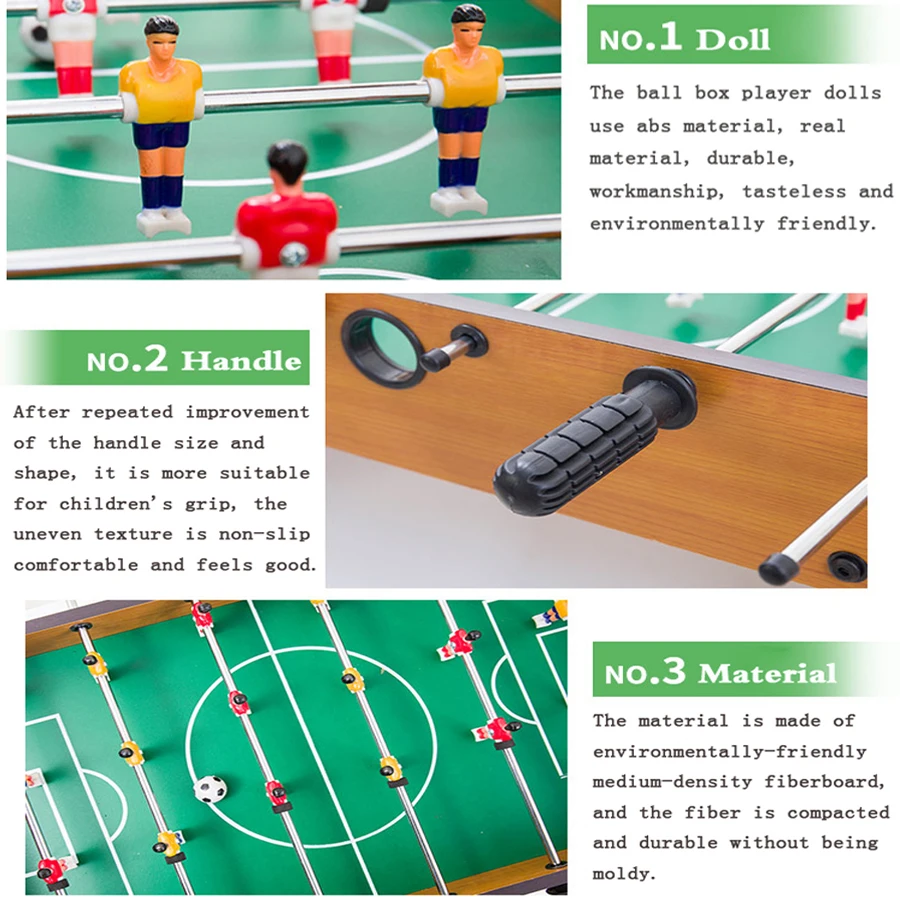 Foosball Table Soccer Tables for Parties, Mini Balle Baby Foot Ball Desk Game - Ideal Kid's Gift T4 image 4