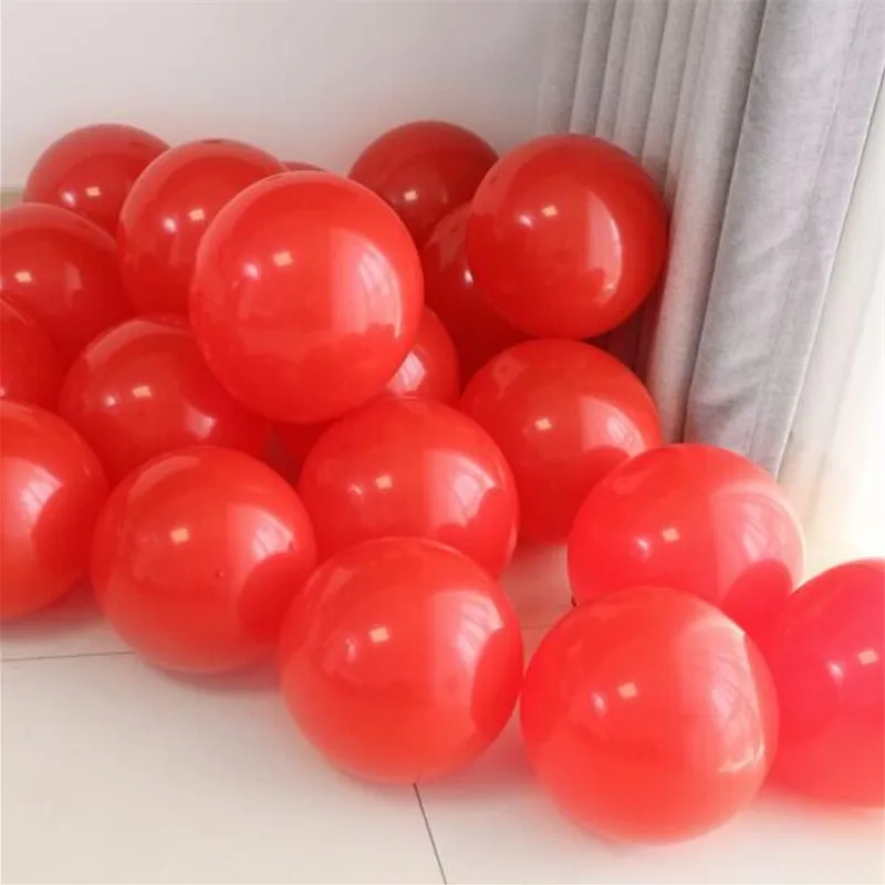 50pcs10 дюймовый круглый красная роза воздушных шаров из латекса украшение для