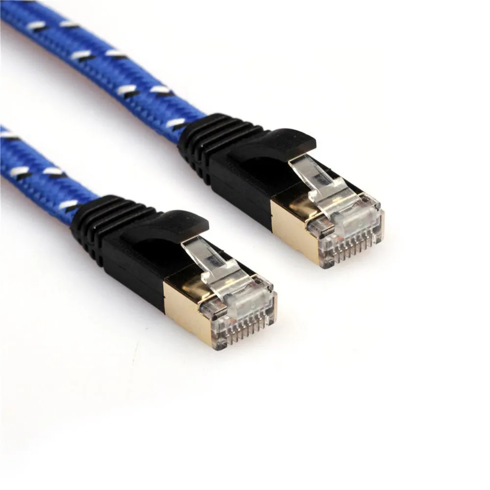 50 см CAT 7 10 гигабитный Ethernet кабельный модем маршрутизатор RJ45 для LAN сетевой адаптер
