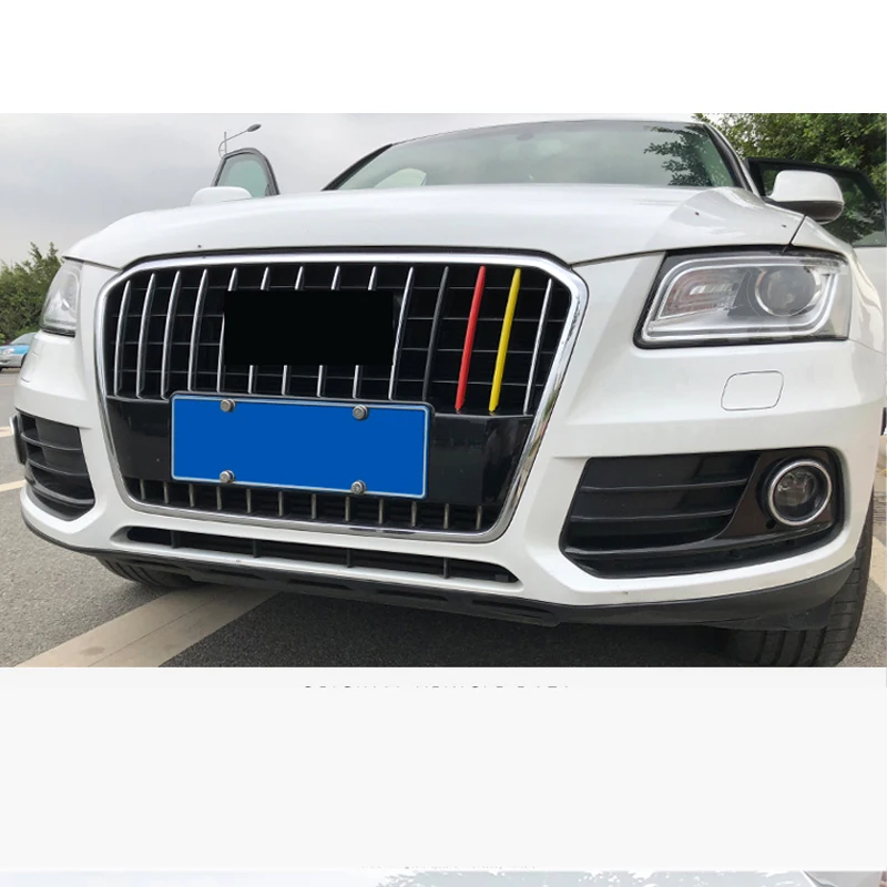 Для Audi Q5 2013- Хром передний бампер решетка радиатора решетка гриль крышка отделка Наклейка украшения крышки автомобиля Стайлинг C1262