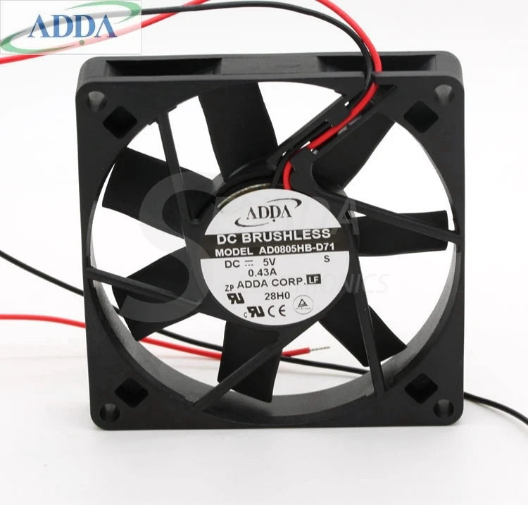 Для ADDA AD0805HB D71 8015 80 мм 8 см DC 5V 0.43A шасси мощность тихий корпус компьютера