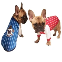 new fashion dog coat pet jacket striped cotton costume autumn winter sports apparel clothes for smallmedium bulldog pet dogs