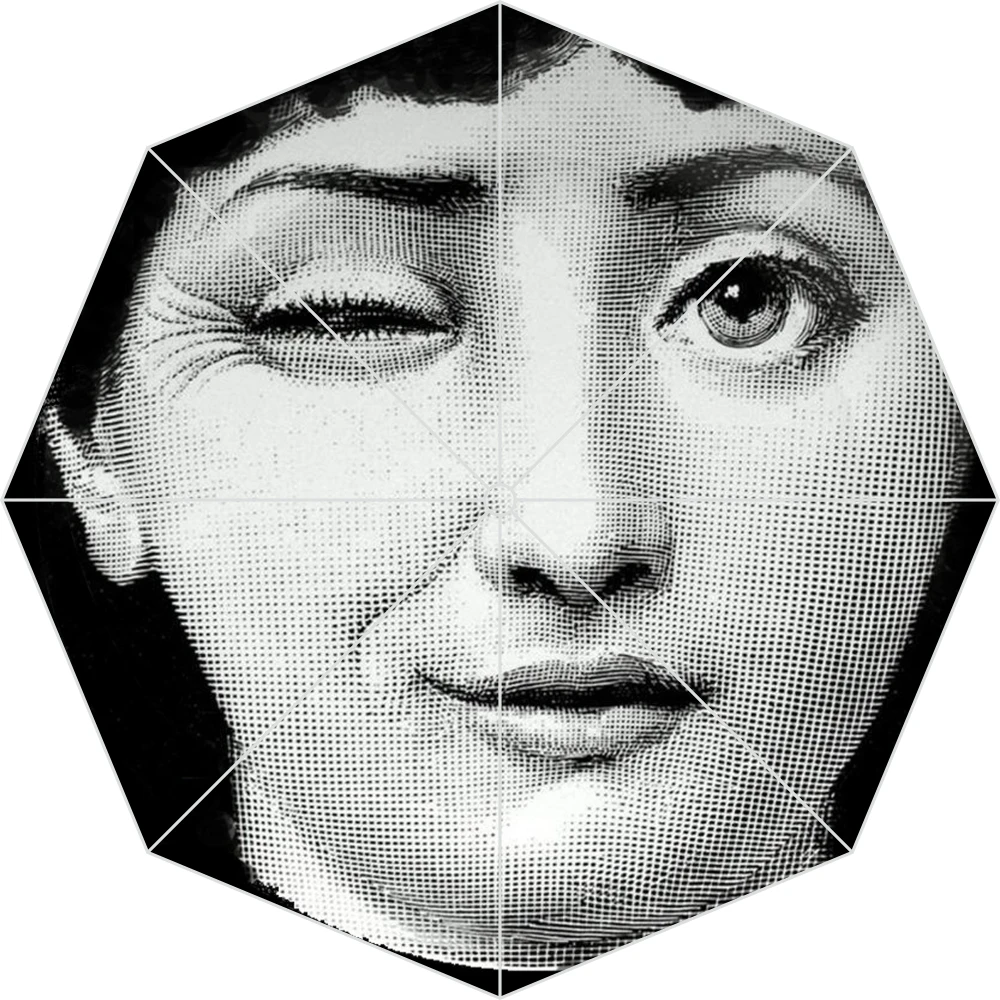 Винтажный автоматический зонт fornazetti Art beauty Face с черепом, модный пляжный зонт, зонтики солнце/женский зонт от дождя