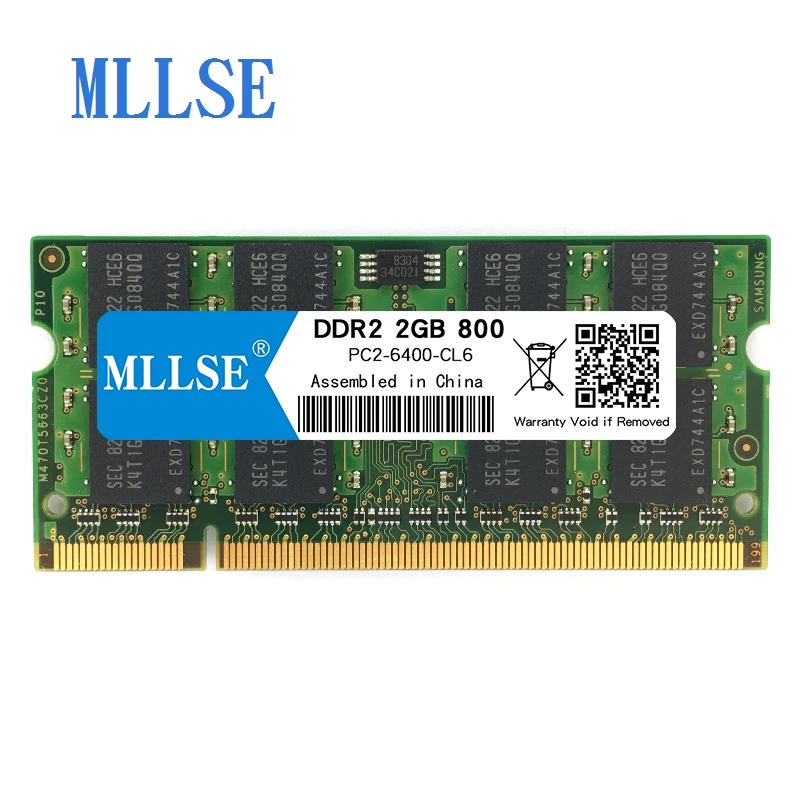 Mllse ноутбук Sodimm Ram DDR2 2GB 800mhz 1 8 V память для ноутбука PC2 6400S 200pin без ECC RAM