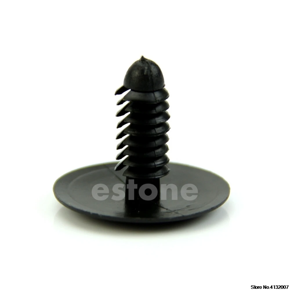 

New 10 Pcs Plastic Fastener Rivet Retainer Hood Insulation Clips Black