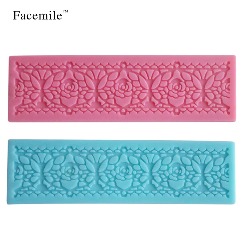 1 шт. Подарочная силиконовая форма для помадки подарочное украшение роза кружево