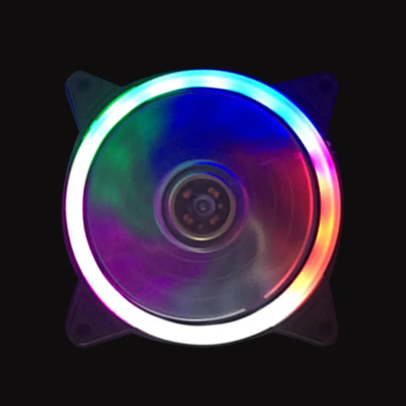 Random Color Светодиодный вентилятор для компьютера 120 мм, охлаждающий вентилятор 120 мм, красный, синий, зеленый, белый, охлаждающий вентилятор для кулеров ЦП, радиаторы - Цвет лезвия: Random Color
