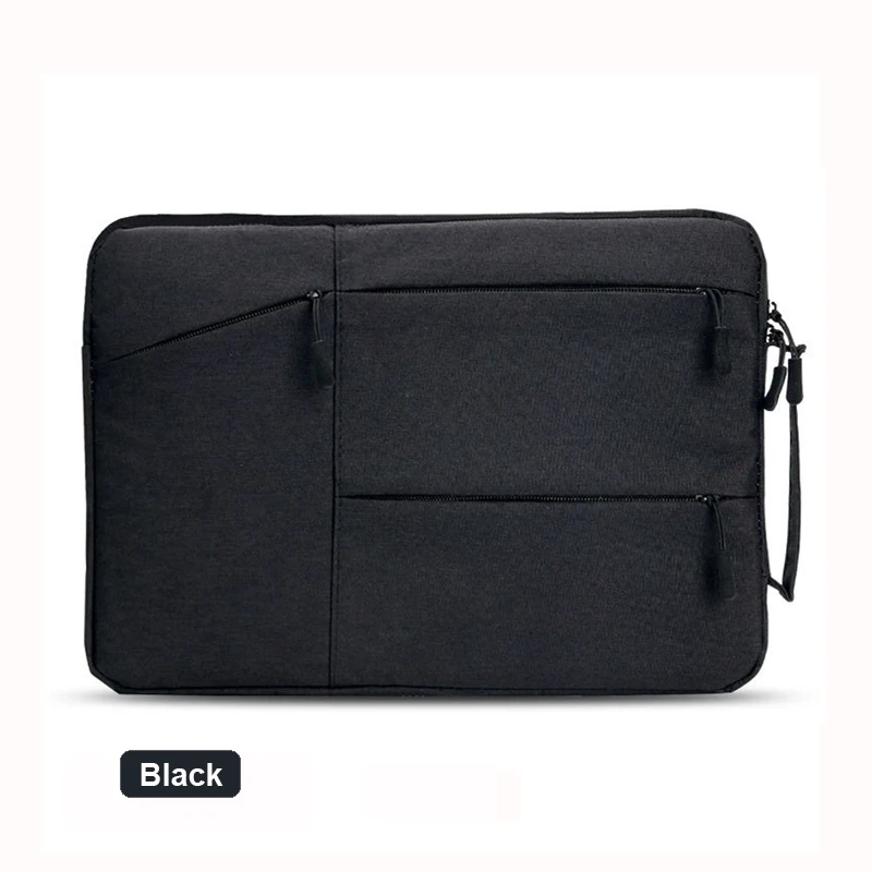 Black Сумка для ноутбука Macbook Air Pro retina 11 12 13 14 15 15,6 дюймов ноутбук рукав ПК для Xiaomi hp DELL планшет сумка чехол - Цвет: Black