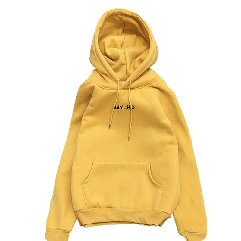 Недавно Мода 2017 г. осенне зимняя одежда с ворсом для Ах да письмо Harajuku пуловер