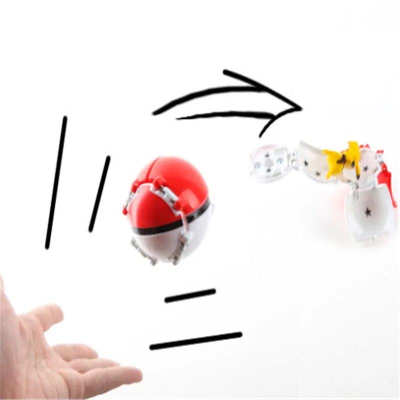 4 шт./лот эльф схватив Pokeball Игрушки Пикачу эльф мяч Пикачу шары 7 см мультфильм с Пикачу рисунках развивающие Игрушки
