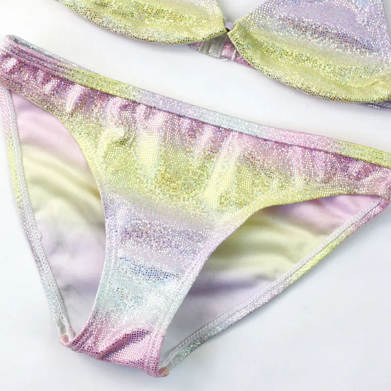 Детские купальники из 2 предметов комплекты для купания с разрезом девочек