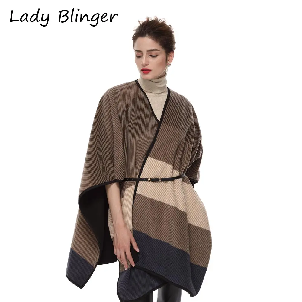 Lady blinger темно серого цвета коричневый широкий диапазон полосатая пеленка для