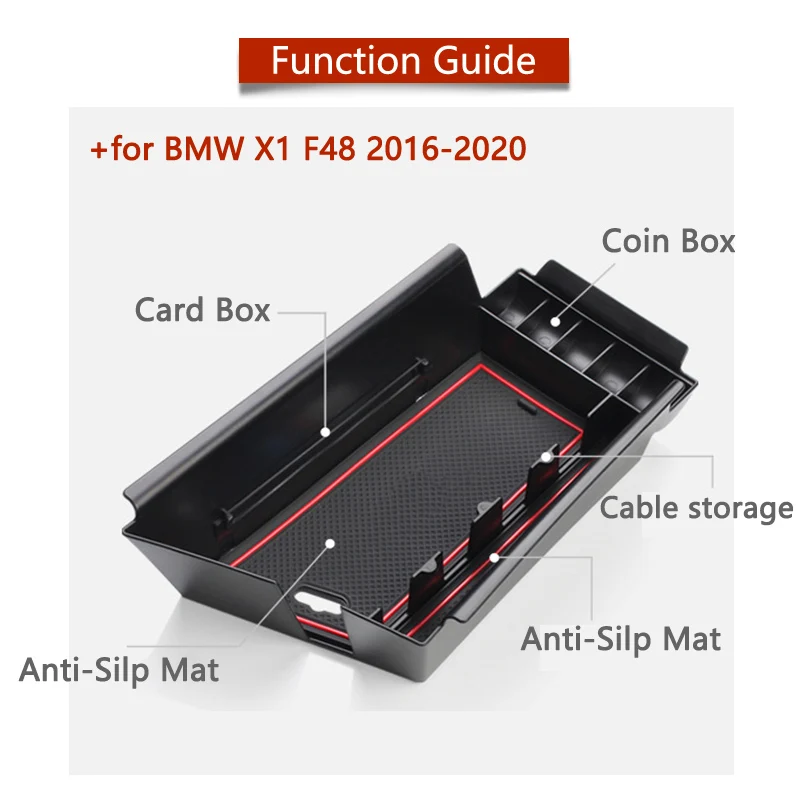 Подлокотник коробка для хранения укладки BMW X1 F48 2016 2017 2018 2019 2020 автомобильный