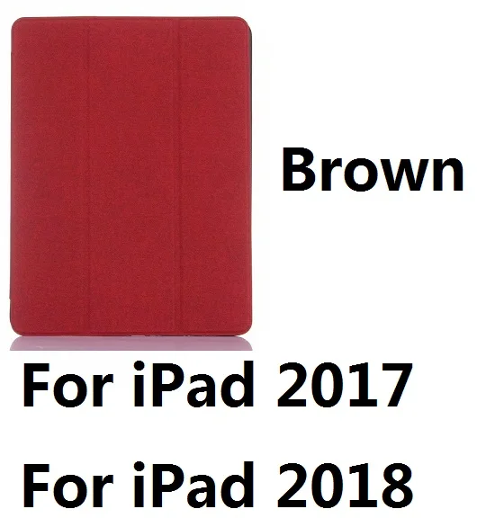 For iPad201718 Brown Для iPad Pro 10,5 чехол из искусственной кожи умный чехол с держателем карандаша Автоматический Режим сна для iPad 9,7 дюймов Pro 10,5 - Цвет: For iPad201718 Brown