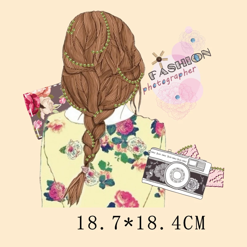 Милая футболка с нашивкой для девочек наклейкой на пресс моющиеся утюгом