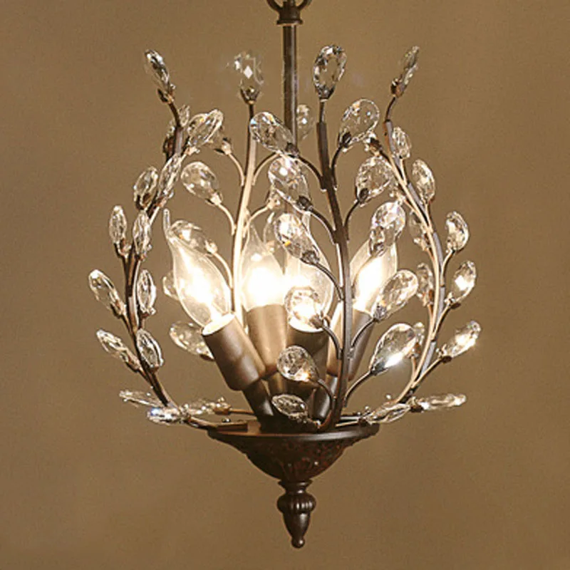 Американский винтажный роскошный светодиодный хрустальный светильник люстра