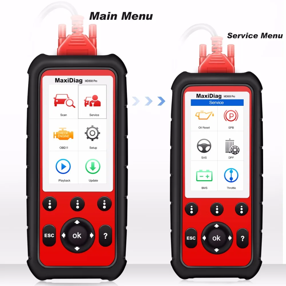 Autel MD808 Pro все системы OBD2 сканер автомобиля диагностический инструмент сочетание двигателя, передача лучше, чем Запуск x431