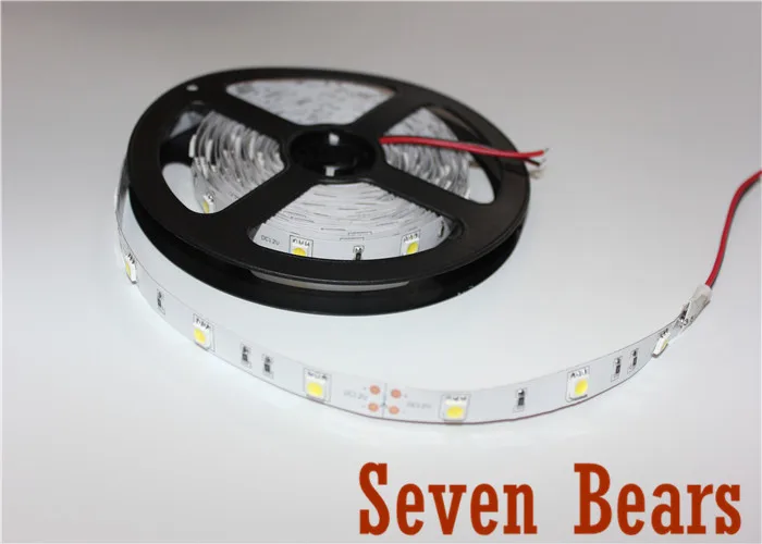 Лента светодиодная 12 в пост. Тока 5 м 5050 светодиодов IP20 м/рулон|led rgb white|5050 5mled strip lamp