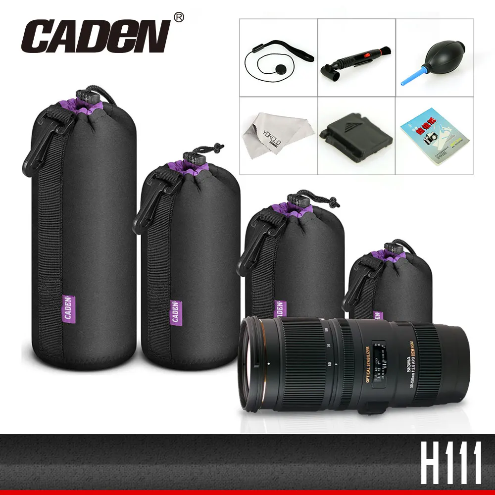 Чехол для объектива Caden DSLR/SLR с кулиской толстая Защитная Внутренняя крышка