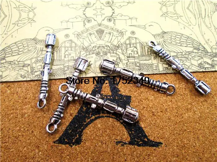10 шт. 3D звуковая отвертка 11th Подвеска Ожерелье серебряного цвета|sonic screwdriver charm|charm