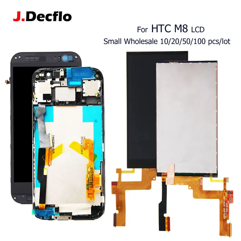 10/20/50/100 шт./лот Замена для htc один M8 ЖК дисплей Дисплей Сенсорный экран планшета