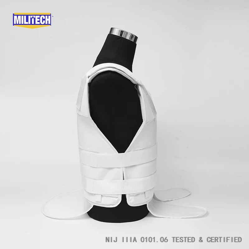 Militech белый NIJ IIIA 3A и уровень 2 ножевой маскирующий двунаправленный арамидный пуленепробиваемый жилет скрытый пуленепробиваемый жилет
