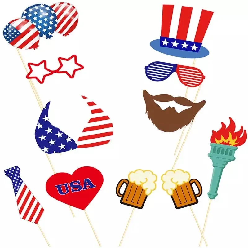 4th of July вечерние фото реквизит для фотографии на День независимости США очки