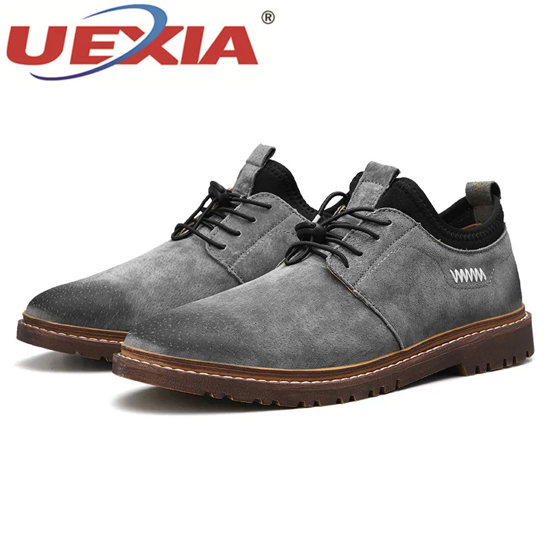 UEXIA Весна и Осень Марка Высокое Класс Для мужчин Модная обувь на плоской подошве