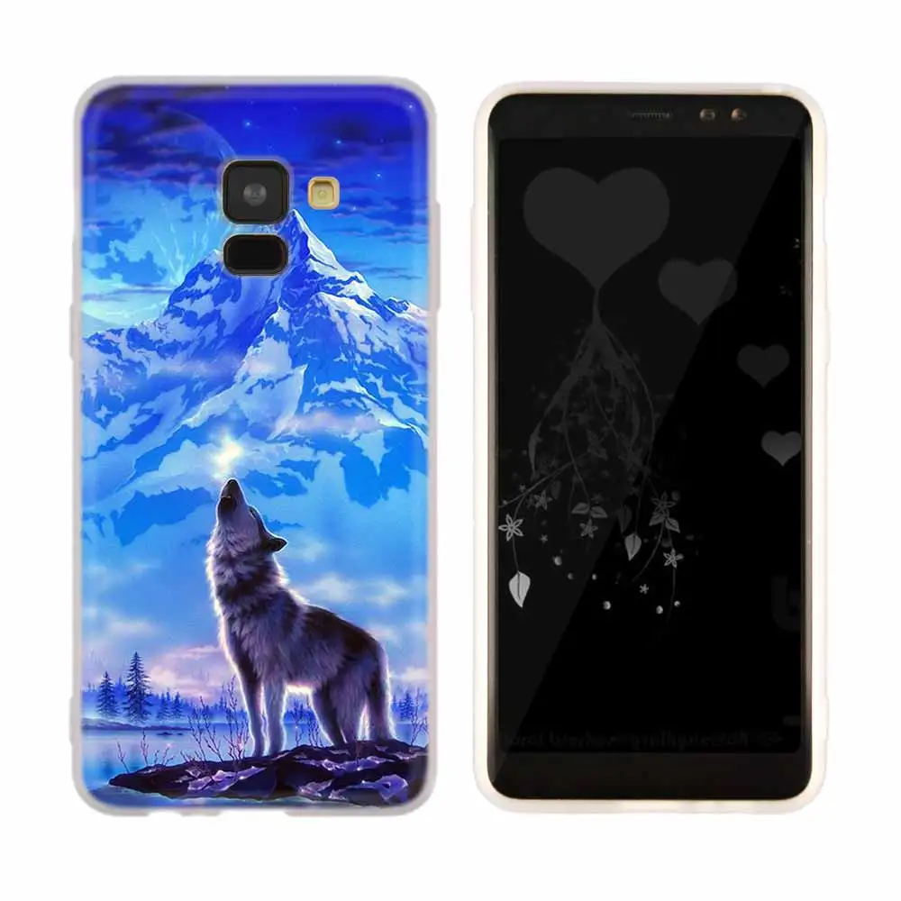 as the picture 15 Силиконовый чехол для samsung Galaxy A6 A8 A9 A7 A5 A3 плюс A6S звезда вой картинки волка - Цвет: as the picture 15