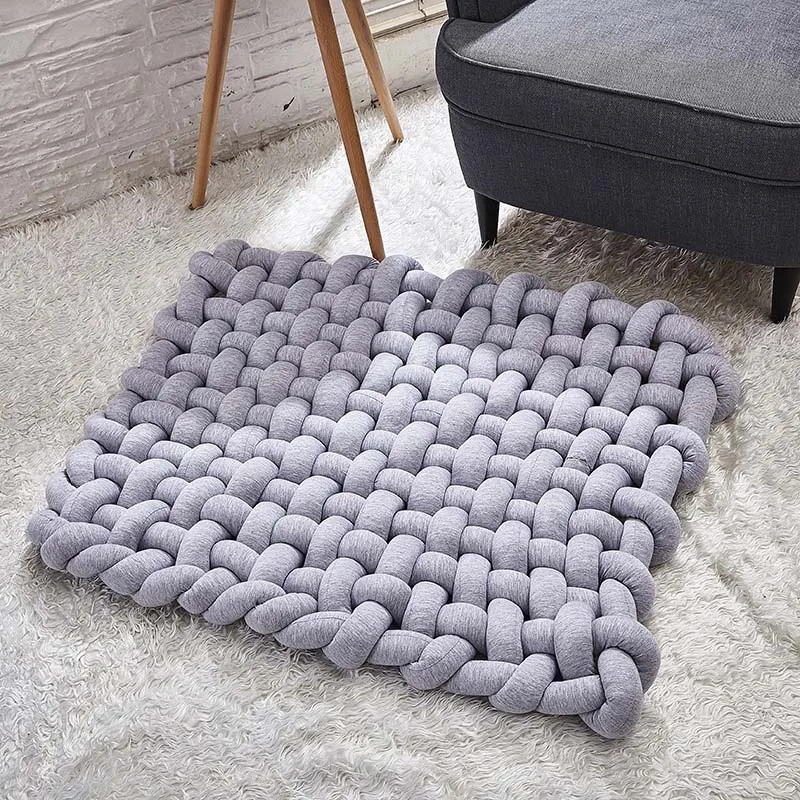 Фото Мягкая напольная подушка в скандинавском стиле детский коврик для ползания с