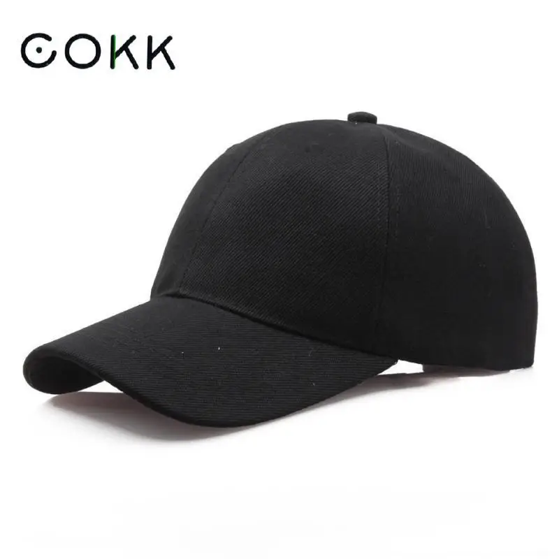 COKK Brand Solid Color Baseball Cap Women Men's Cap Snapback Hats For Women Dad Hat Female Black Bone Male Cheap Gorras Casual