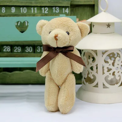 Coffee Bow Tie 12 см Kawaii мягкие игрушечные мишки для свадебных букетов, пушистые плюшевые мини-игрушки, медведь, подвесная игрушка, мягкие плюшевые игрушки, куклы-медведи, juguetes - Цвет: Coffee Bow Tie