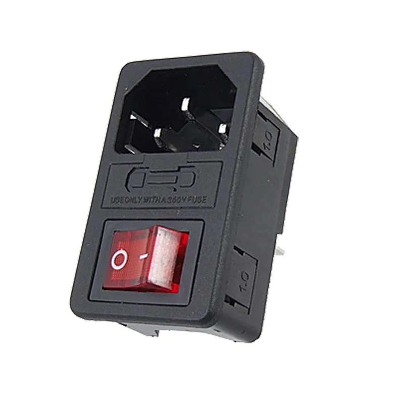 Лучший клавишный выключатель питания IEC 3 Pin 320 C14 Входной переключатель розетки