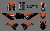 h2cnc 0546 team decals stickers graphics backgrounds kits for ktm sx 50 2009 2010 2011 2012 2013