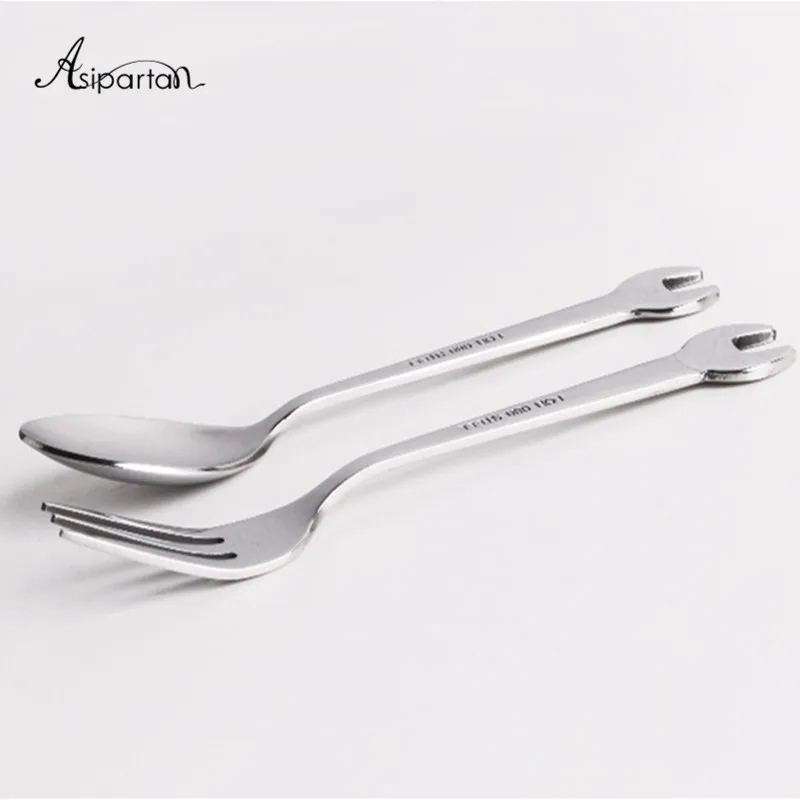 Asipartan 1 шт. набор столовых приборов из нержавеющей стали креативный ключ кофейная
