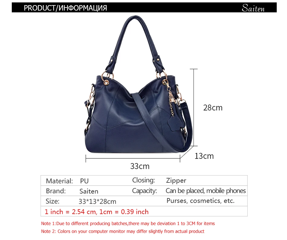 Luxury Designer Women Leather Handbags Vintage Female Shoulder Bags Tassel High Quality Handbag Ladies Large Tote Bag Sac a Main