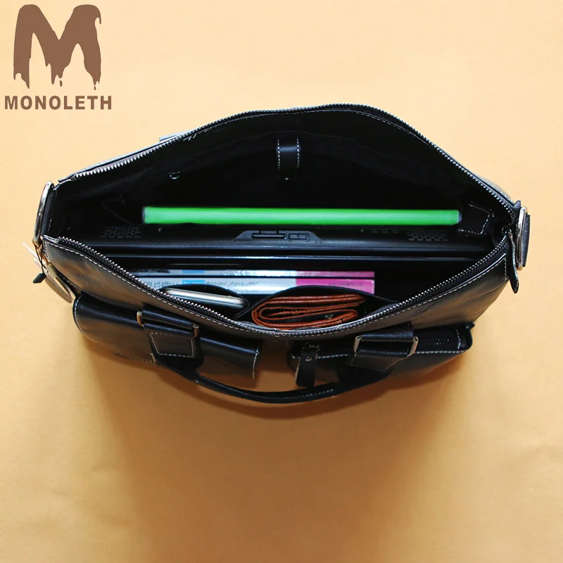MONOLETH 100% пояса из натуральной кожи бренд бизнес кожаный портфель для ноутбука