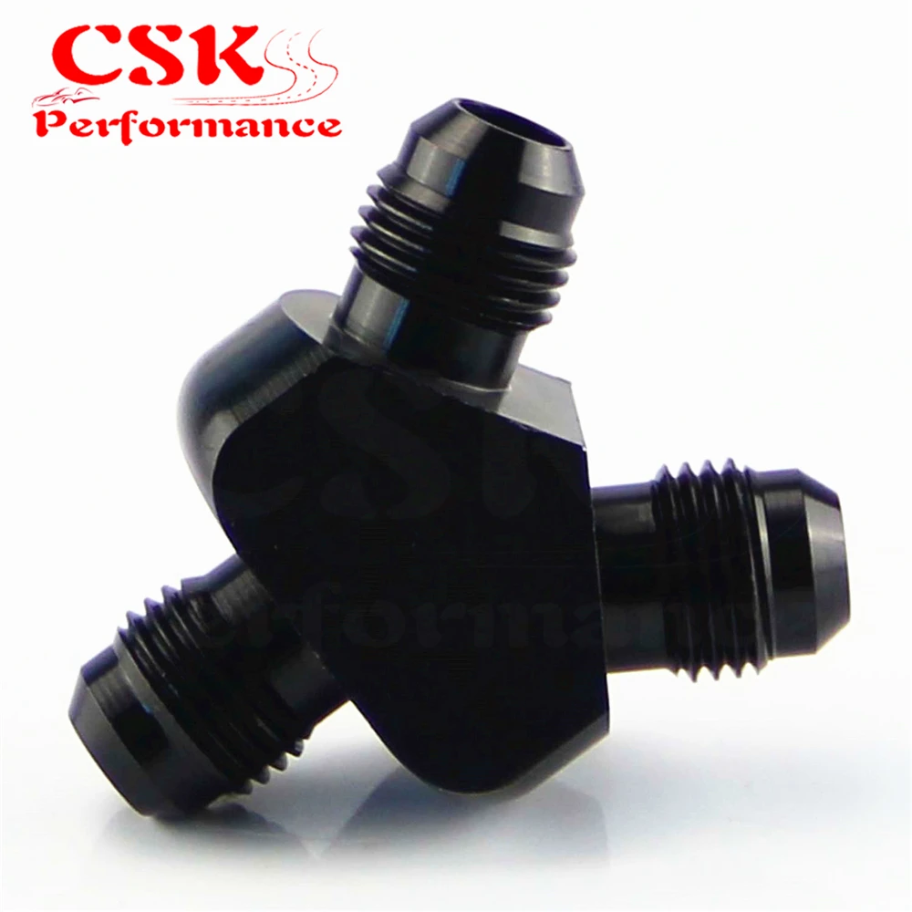 AN6 To 6AN X 2 Алюминиевый Y Блок адаптер фитинги Черный|adapter fitting|an6 to an6aluminum fittings |