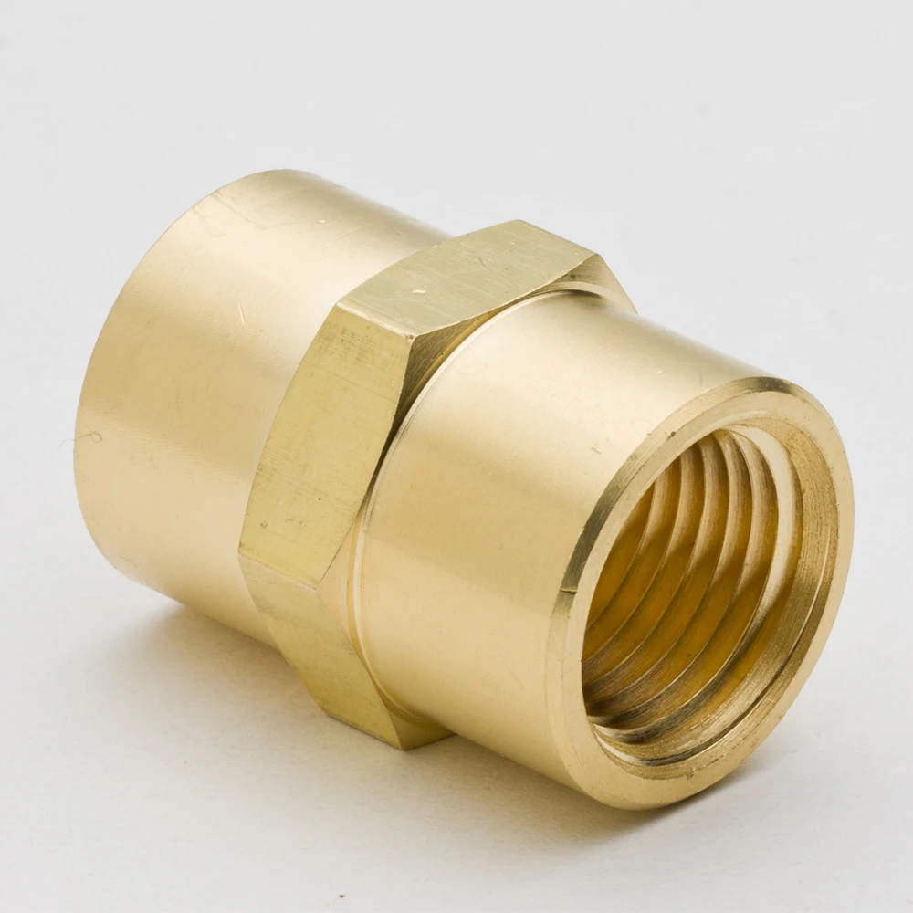 Pack of 2 Legines Brass Pipe Fitting Hex Coupling Coupler 1/8&quot 1/4&quot 3/8&quot 1/2&quot NPT Female Thread Plumb Water Gas Quick Connector |
