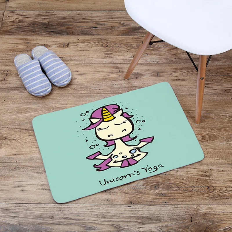 Прочные коврики для входной двери Забавные милые с рисунком единорога из